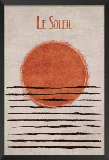 Le soleil artistique - affiche retro vintage