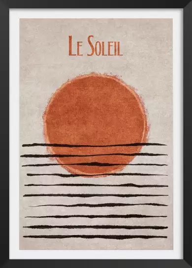 Le soleil artistique - affiche retro vintage