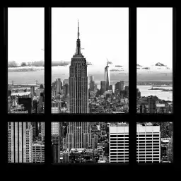 Vue sur empire state building - poster de new york