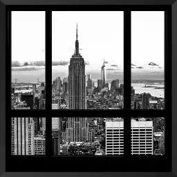 Vue sur empire state building - poster de new york