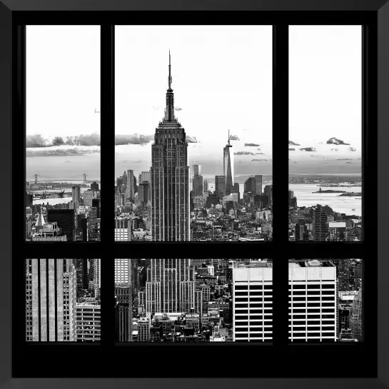 Vue sur empire state building - poster de new york