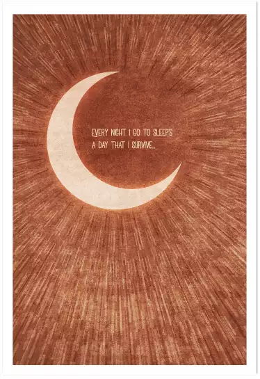 La vie lunaire - affiche retro vintage