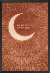 La vie lunaire - affiche retro vintage