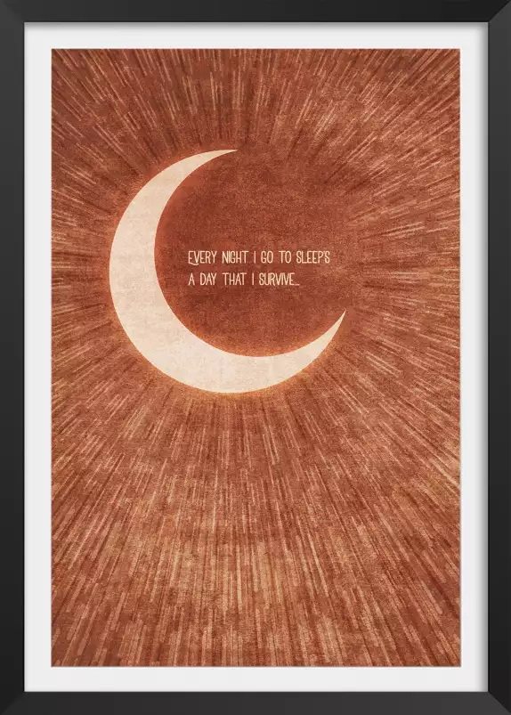 La vie lunaire - affiche retro vintage