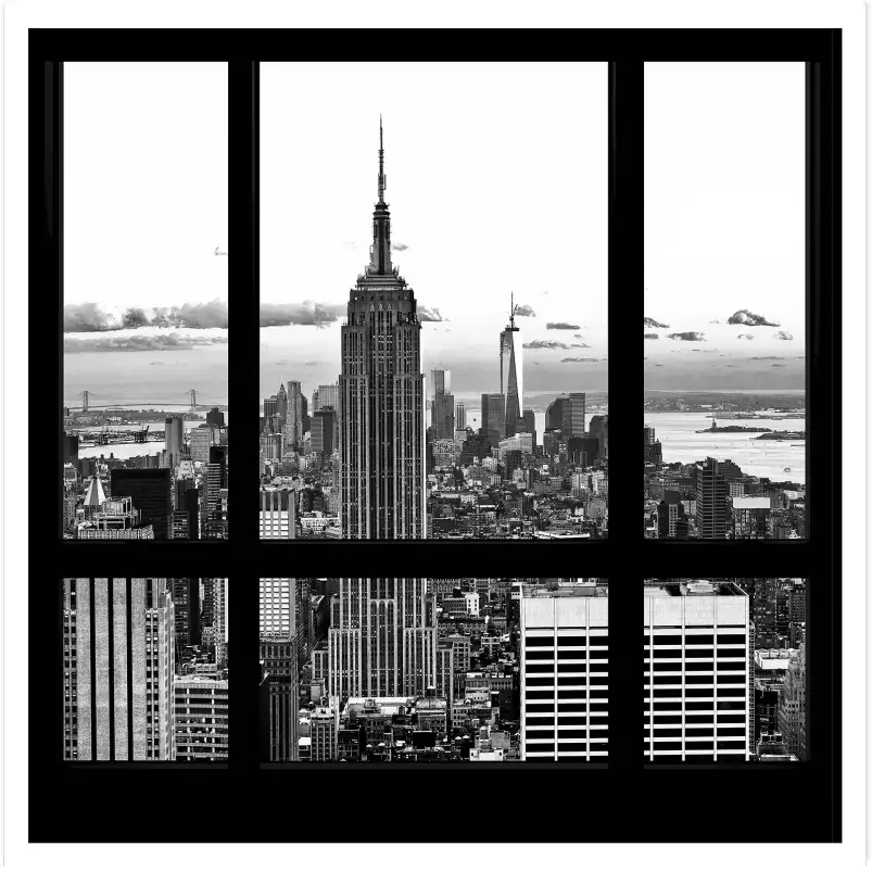 Vue sur empire state building - poster de new york