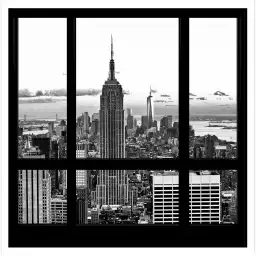 Vue sur empire state building - poster de new york