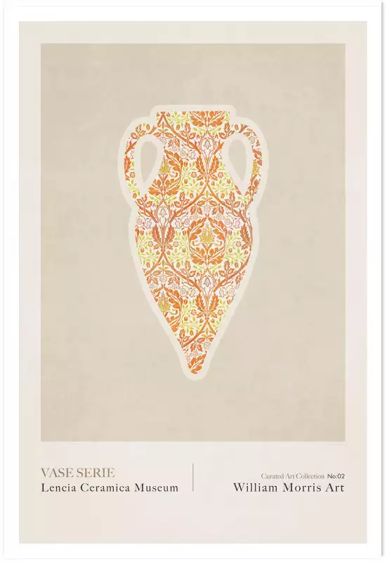 Vase céramique Lencia 2 de william Morris - affiche vintage