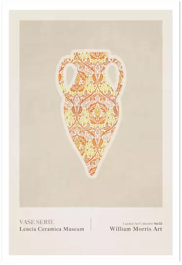 Vase céramique Lencia 2 de william Morris - affiche vintage