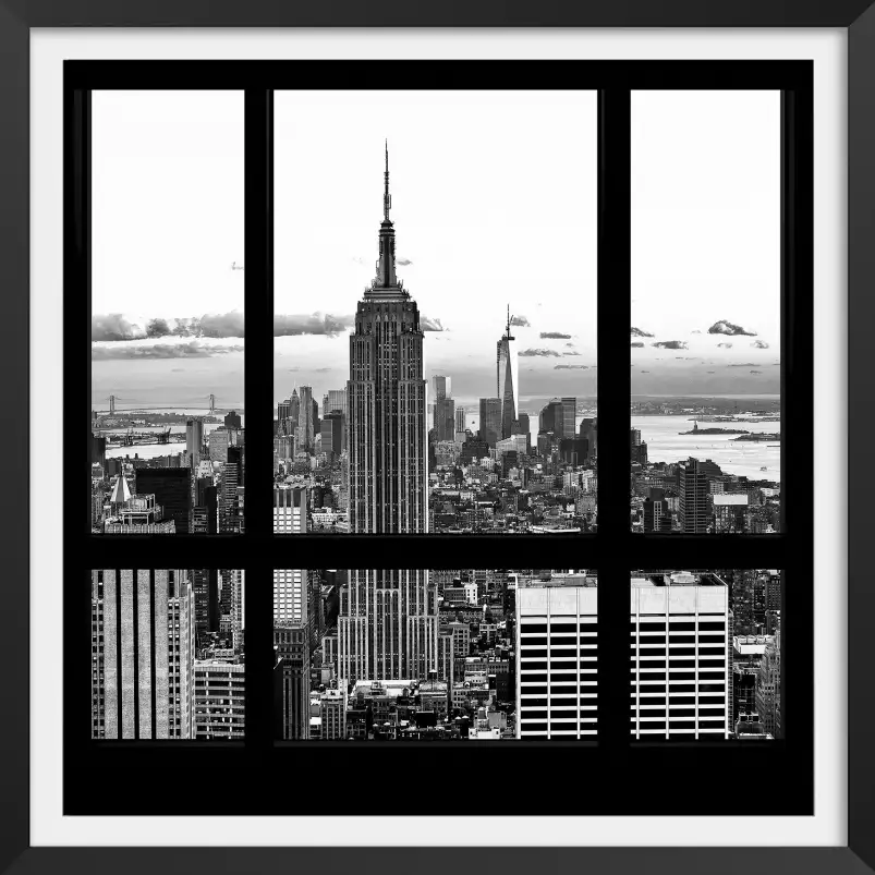 Vue sur empire state building - poster de new york