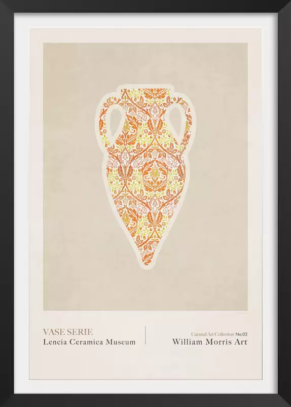 Vase céramique Lencia 2 de william Morris - affiche vintage