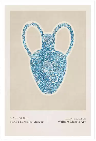 Vase céramique Lencia 3 de william Morris - affiche vintage