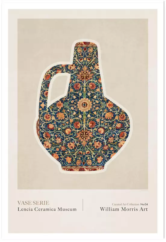 Vase céramique Lencia 4 de william Morris - affiche vintage