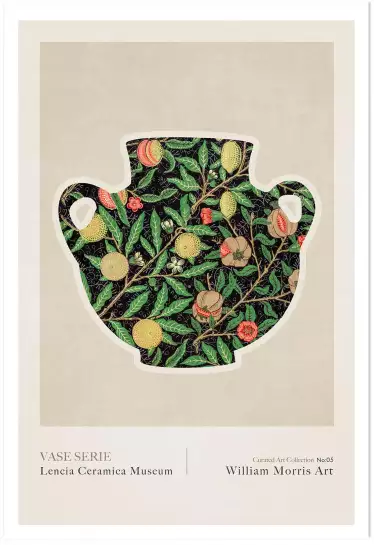 Vase céramique Lencia 5 de william Morris - affiche vintage