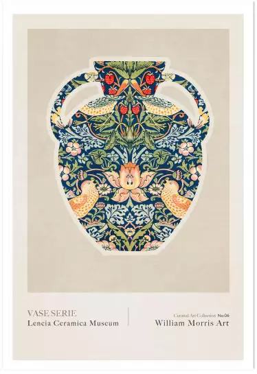 Vase céramique Lencia 6 de william Morris - affiche vintage