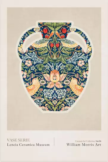 Vase céramique Lencia 6 de william Morris - affiche vintage