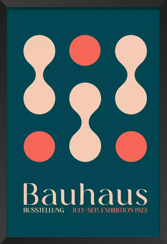 Exposition Bauhaus bleu - affiche vintage