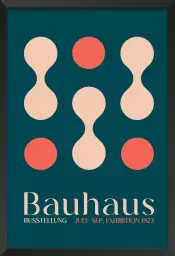 Exposition Bauhaus bleu - affiche vintage