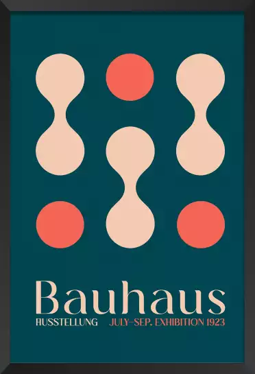 Exposition Bauhaus bleu - affiche vintage