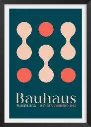 Exposition Bauhaus bleu - affiche vintage