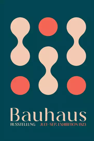 Exposition Bauhaus bleu - affiche vintage