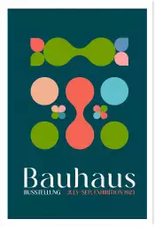 Exposition Bauhaus fleurs - affiche vintage