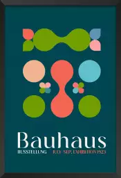 Exposition Bauhaus fleurs - affiche vintage