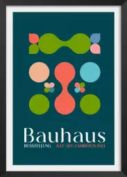 Exposition Bauhaus fleurs - affiche vintage