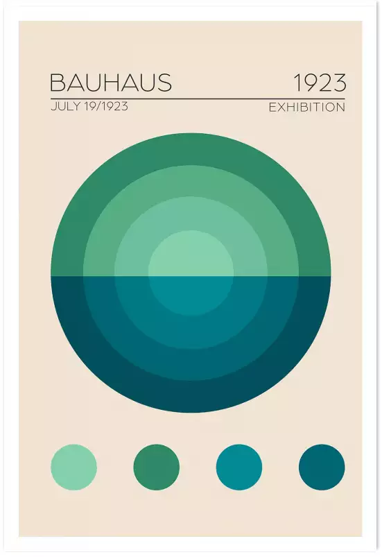 Exposition bauhaus cercles - affiche vintage