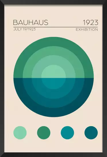 Exposition bauhaus cercles - affiche vintage