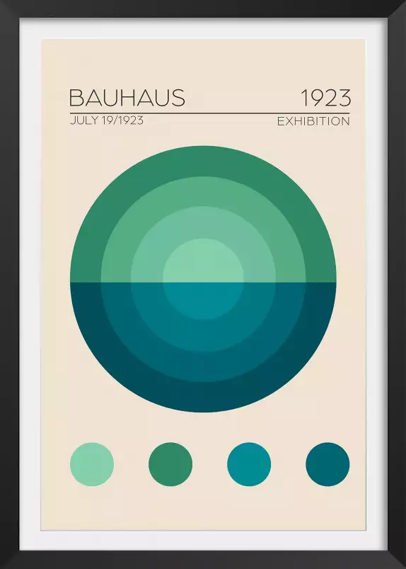 Exposition bauhaus cercles - affiche vintage