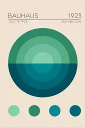 Exposition bauhaus cercles - affiche vintage