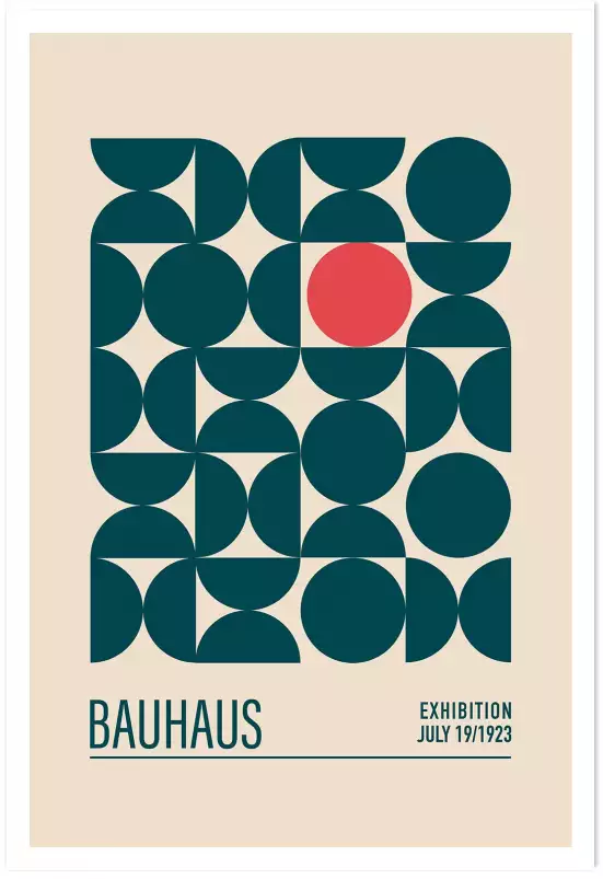 Exposition Bauhaus sphère - affiche vintage