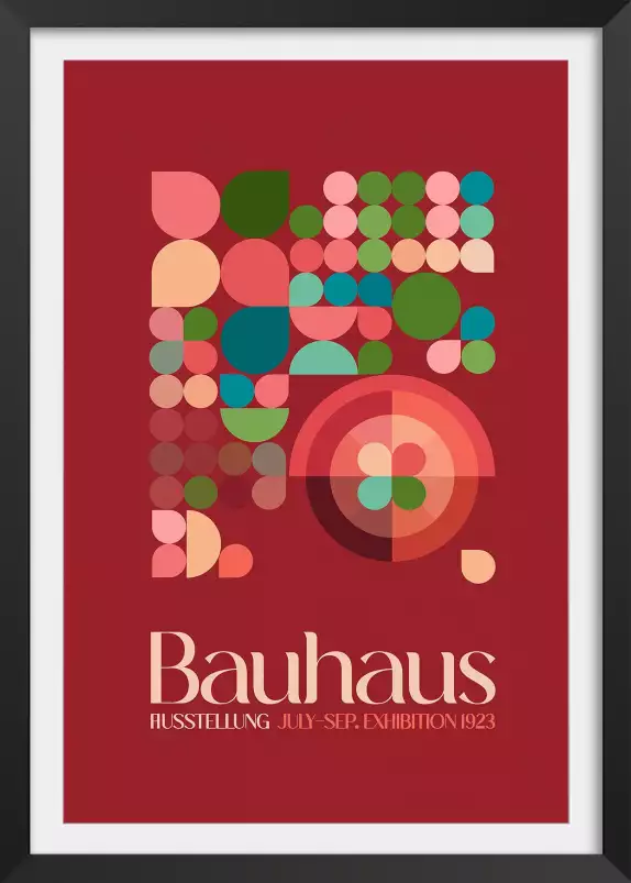 Exposition Bauhaus bordeaux - affiche vintage