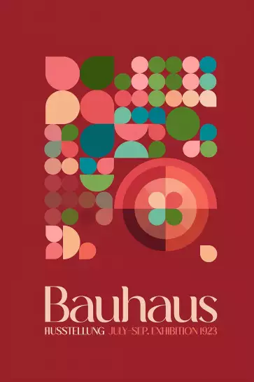 Exposition Bauhaus bordeaux - affiche vintage