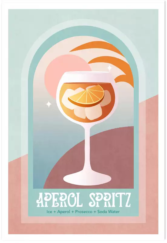 Cocktail d'été - affiche aperol spritz