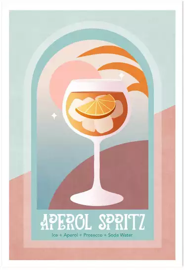 Cocktail d'été - affiche aperol spritz