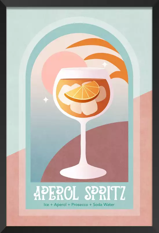 Cocktail d'été - affiche aperol spritz