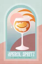 Cocktail d'été - affiche aperol spritz