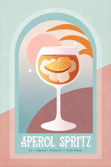 Cocktail d'été - affiche aperol spritz