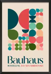 Exposition Bauhaus rose - affiche vintage