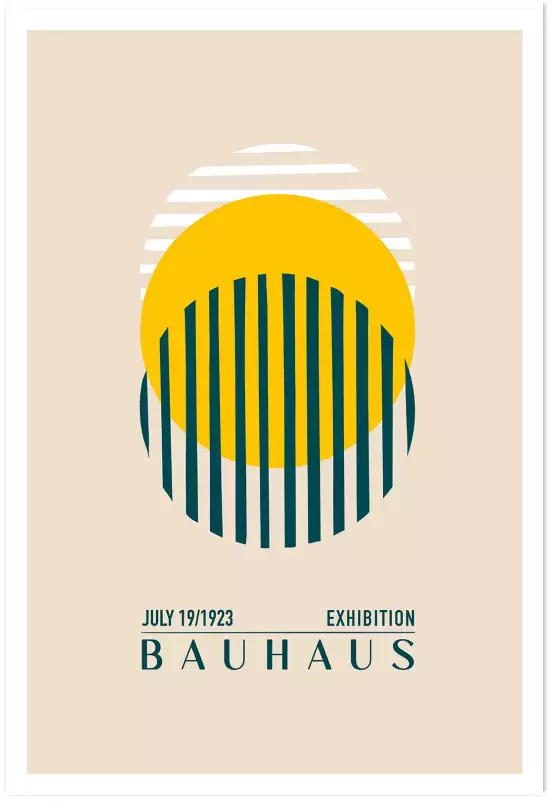 Bauhaus sphères superposées - affiche vintage