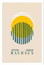 Bauhaus sphères superposées - affiche vintage