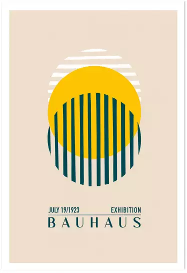 Bauhaus sphères superposées - affiche vintage