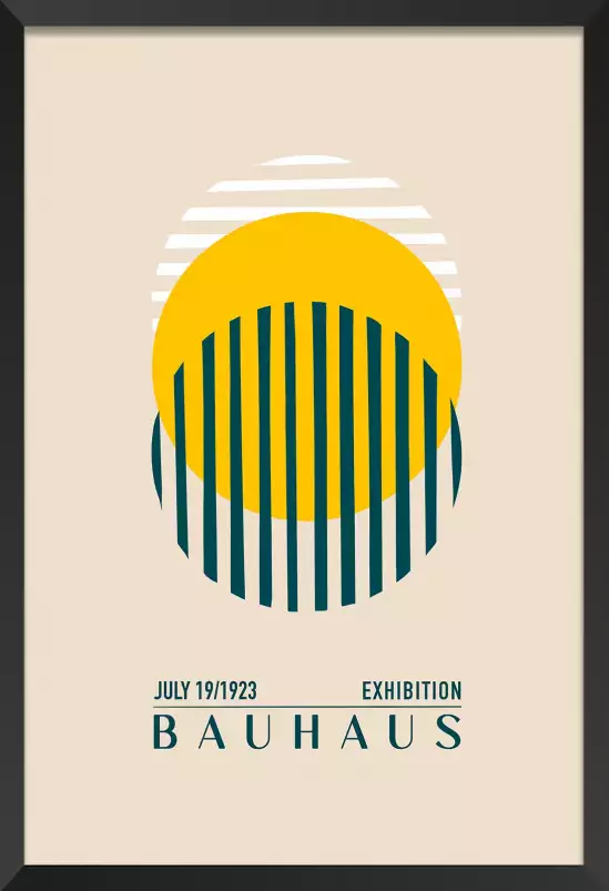 Bauhaus sphères superposées - affiche vintage