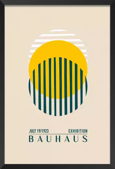 Bauhaus sphères superposées - affiche vintage