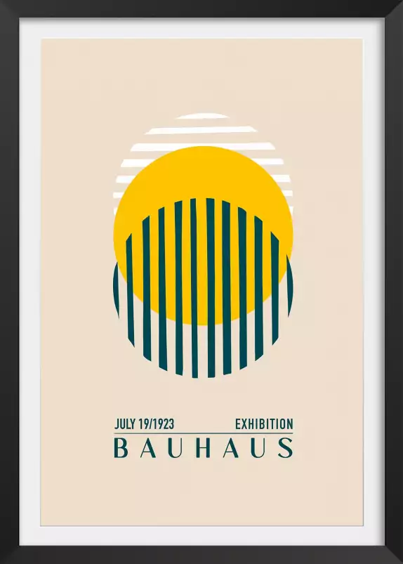 Bauhaus sphères superposées - affiche vintage