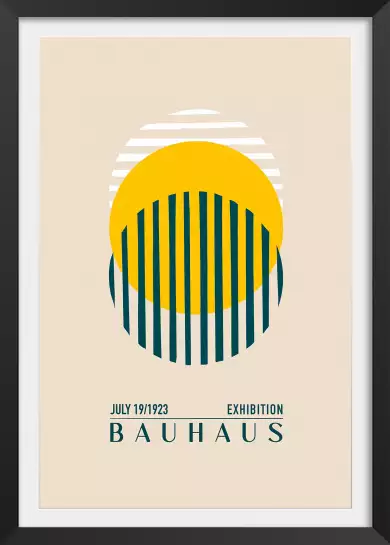 Bauhaus sphères superposées - affiche vintage