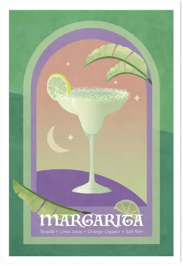 Cocktail Margarita - affiche bar