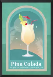 Cocktail Pina Colada - affiche bar