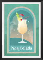 Cocktail Pina Colada - affiche bar